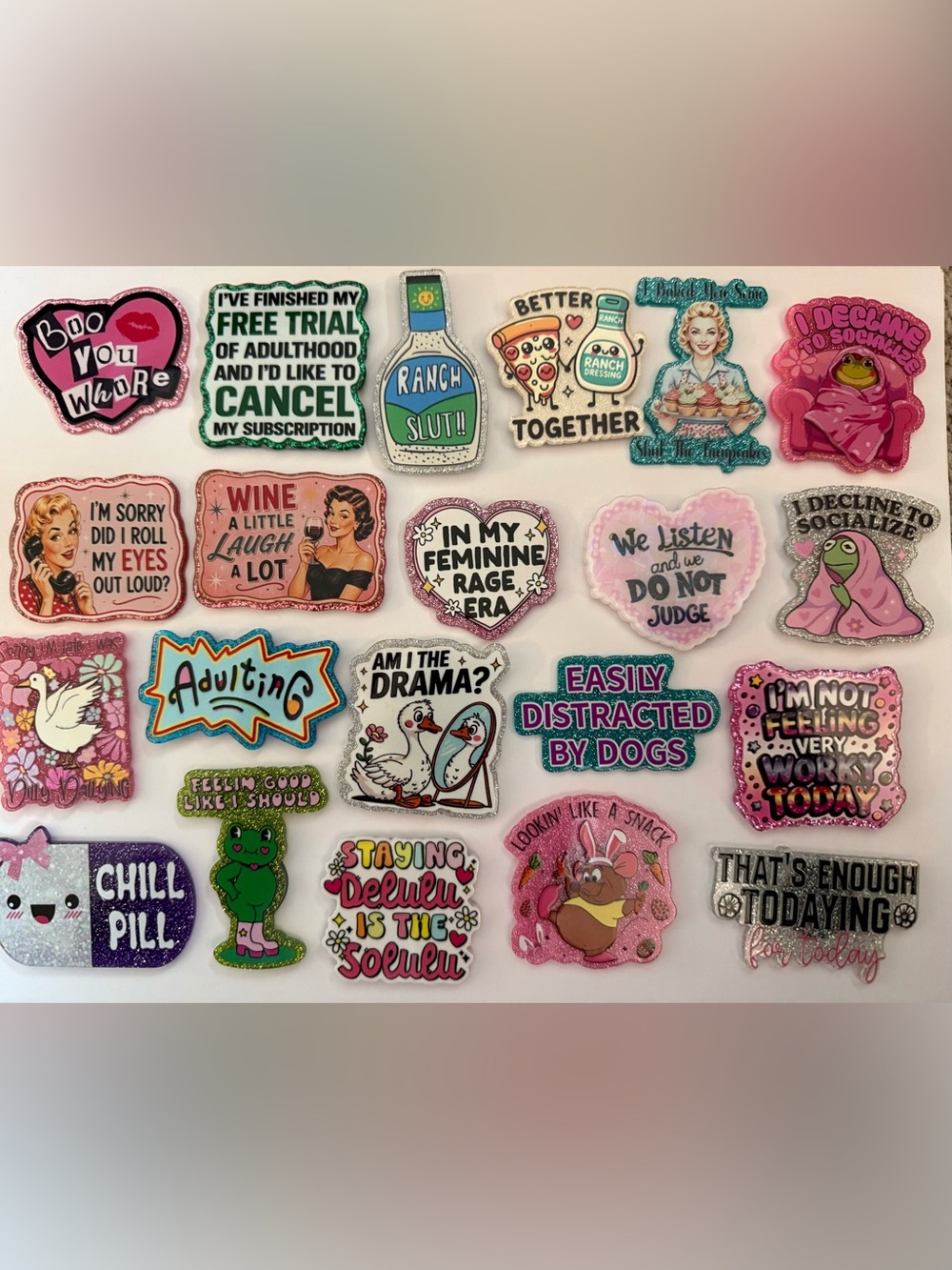 Sassy Sayings Acrylic Magnet Set